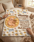 3D Bump sleeping with teddy bear Blanket